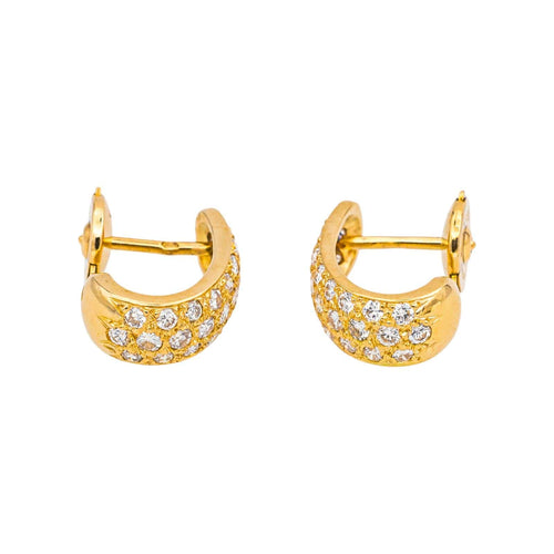 Boucles d'oreilles Boucles d’oreilles en or jaune 18 carats et diamants taille brillant 58 Facettes 4798567RV