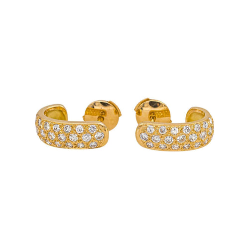 Boucles d'oreilles Boucles d’oreilles en or jaune 18 carats et diamants taille brillant 58 Facettes 4798567RV