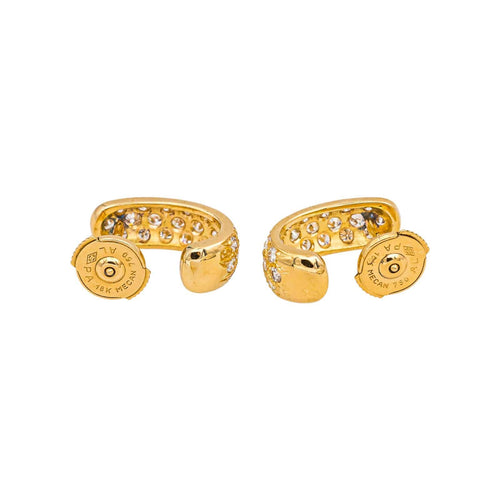 Boucles d'oreilles Boucles d’oreilles en or jaune 18 carats et diamants taille brillant 58 Facettes 4798567RV