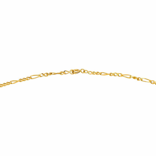 Collier Collier chaîne maille Figaro en or jaune 18 carats 58 Facettes 4799498CN