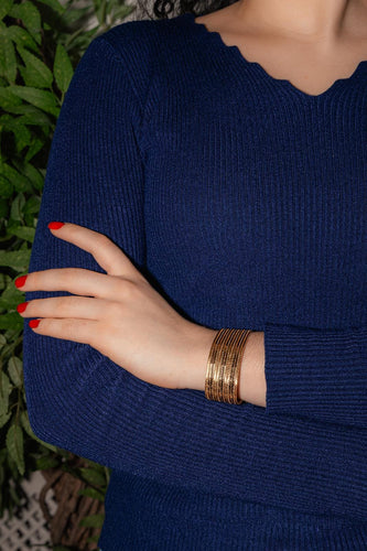 Bracelet Bracelet manchette en or jaune 18 carats 58 Facettes 4799679CN