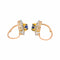 Boucles d'oreilles Boucles d’oreilles dormeuses saphirs et diamants en or rose, or jaune et platine 58 Facettes 4801530CN