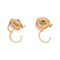 Boucles d'oreilles Boucles d’oreilles dormeuses saphirs et diamants en or rose, or jaune et platine 58 Facettes 4801530CN