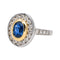 Bague 53 Bague Pompadour en or blanc et jaune 18 carats saphir et diamants 58 Facettes 4801589CN