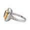 Bague 53 Bague Pompadour en or blanc et jaune 18 carats saphir et diamants 58 Facettes 4801589CN