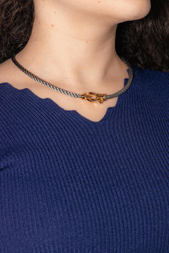 Collier Fred Force 10 - Collier en acier et or jaune 18 carats 58 Facettes 4804959CN