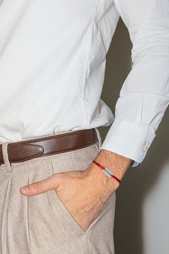 Bracelet Dinh Van - Bracelet cordon Lame de Rasoir en or blanc 58 Facettes 4815741CN