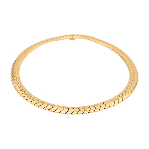 Collier Gay Frères - Collier maille anglaise en or jaune 18 carats 58 Facettes 4816160CN
