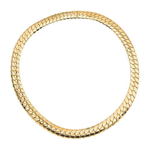 Collier Gay Frères - Collier maille anglaise en or jaune 18 carats 58 Facettes 4816160CN
