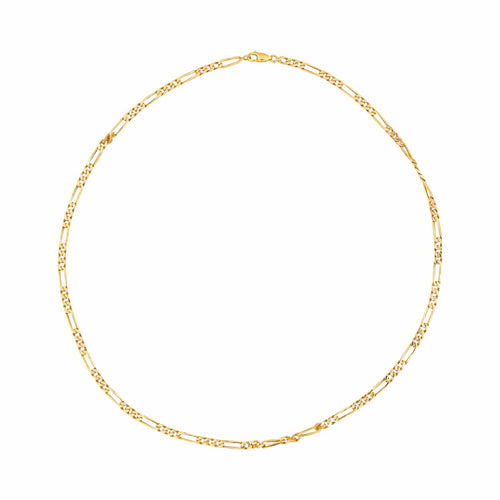 Collier Collier chaîne maille Figaro en or rose 18 carats 58 Facettes 4823794CN