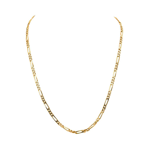 Collier Collier chaîne maille Figaro en or rose 18 carats 58 Facettes 4823794CN