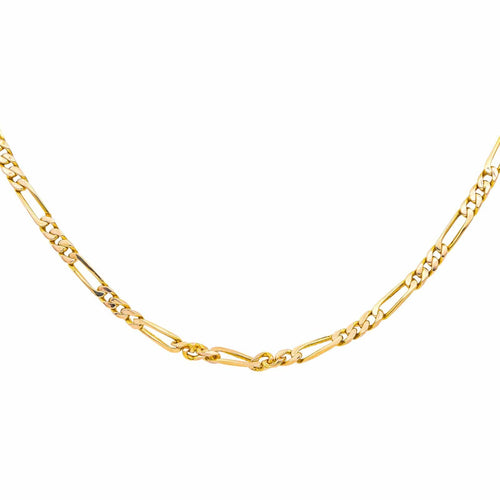 Collier Collier chaîne maille Figaro en or rose 18 carats 58 Facettes 4823794CN