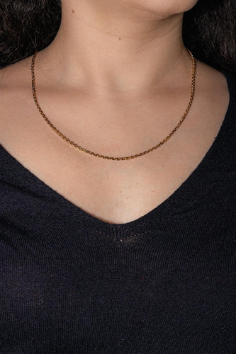 Collier Collier chaîne maille forçat en or rose 18 carats 58 Facettes 4824357CN