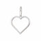 Pendentif Pendentif cœur ajouré en or blanc 18 carats 58 Facettes 4824373CN