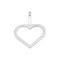 Pendentif Pendentif cœur ajouré en or blanc 18 carats 58 Facettes 4824373CN