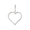 Pendentif Pendentif cœur ajouré en or blanc 18 carats 58 Facettes 4824373CN