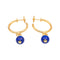Boucles d'oreilles Boucles d’oreilles créoles en or jaune 18 carats et lapis-lazuli 58 Facettes 4830512CN