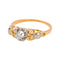 Bague 54 Bague solitaire rétro en or rose 18 carats, platine et diamant 58 Facettes 4830527CN