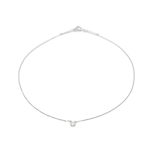 Collier Collier Solitaire Or blanc Diamant 58 Facettes 4836933CN