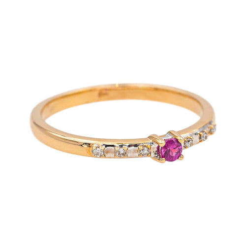Bague 53 Mauboussin Capsule d’émotion - Bague en or jaune avec rubis et diamants 58 Facettes 4851465CN