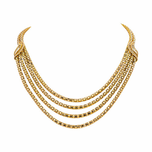 Collier Collier en or rose 18 carats 58 Facettes 4860176CN