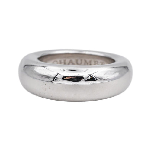 Bague 50 Chaumet - Bague jonc en or blanc 18 carats 58 Facettes 4864984CN