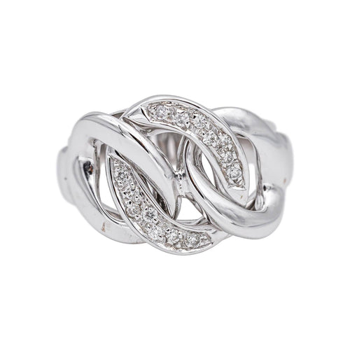 Bague 53 Bague en or blanc 18 carats sertie de diamants 58 Facettes 4867492RV
