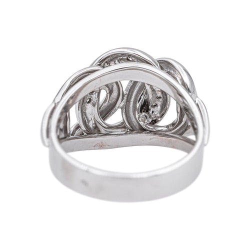 Bague 53 Bague en or blanc 18 carats sertie de diamants 58 Facettes 4867492RV