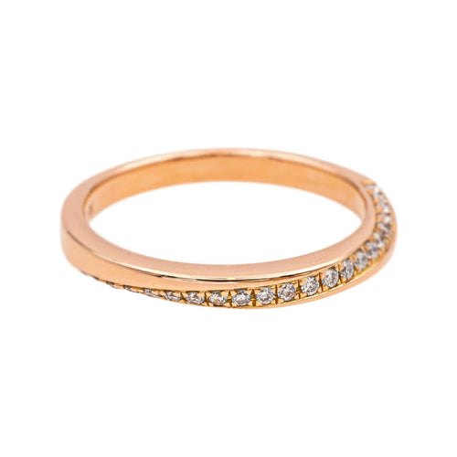 Bague 49 Bague demi-alliance en or rose 18 carats et diamants 58 Facettes 4878365CN