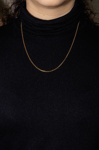 Collier Collier chaîne maille forçat en or jaune 18 carats 58 Facettes 4878393CN