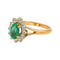 Bague 48 Bague marguerite en or jaune 18 carats avec émeraude et diamants 58 Facettes 4878440CN