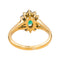 Bague 48 Bague marguerite en or jaune 18 carats avec émeraude et diamants 58 Facettes 4878440CN