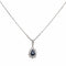 Collier Collier pendentif en or blanc 18 carats avec saphir et diamants 58 Facettes 4878497CN