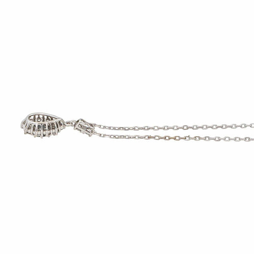 Collier Collier pendentif en or blanc 18 carats avec saphir et diamants 58 Facettes 4878497CN