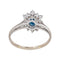 Bague 59 Bague marguerite en or blanc avec saphir et diamants 58 Facettes 4878498CN