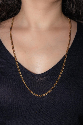 Collier Collier chaîne maille gourmette en or rose 18 carats 58 Facettes 4878939CN
