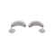 Boucles d'oreilles Boucles d’oreilles demi-créoles en or blanc 18 carats et diamants 58 Facettes 4881681RV