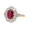 Bague 51 Bague rubis et diamants en or jaune 18 carats et platine 58 Facettes 4884241CN