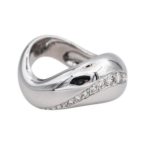 Bague 53 Fred Mouvementée - Bague en or blanc 18 carats et diamants 58 Facettes 4893167CN