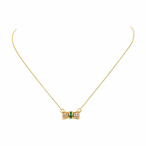 Collier Collier Or jaune Emeraude, Diamant 58 Facettes 4895057RV