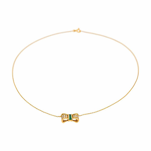 Collier Collier Or jaune Emeraude, Diamant 58 Facettes 4895057RV