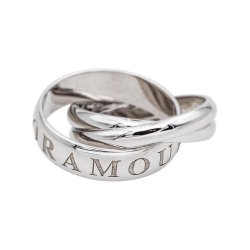Bague 48 Cartier Trinity - Bague en or blanc 18 carats 58 Facettes 4897936RV