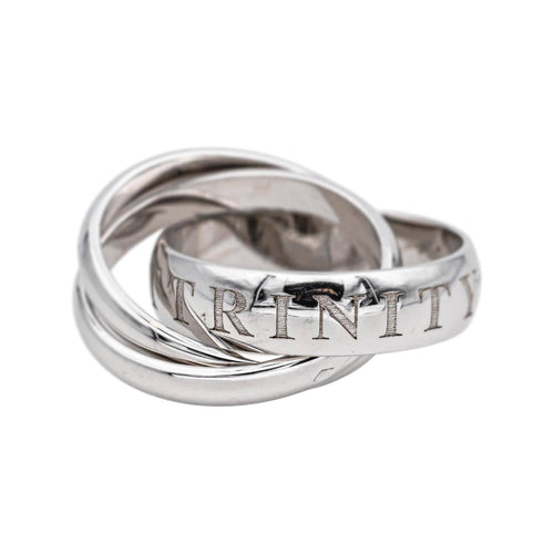 Bague 48 Cartier Trinity - Bague en or blanc 18 carats 58 Facettes 4897936RV