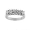 Bague 54 Bague rivière - Anneau 5 diamants en or blanc 18 kt 58 Facettes 49