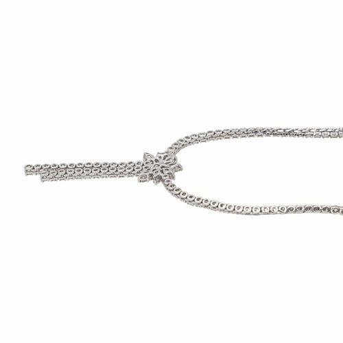 Collier Collier rivière en or blanc 18 carats serti de diamants 58 Facettes 4901432CN