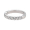Bague 47 Bague demi-alliance en platine 950 sertie de diamants 58 Facettes 4913272CN