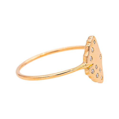 Bague 51 Ginette NY - Bague Gingko en or rose et diamants 58 Facettes 4915169RV