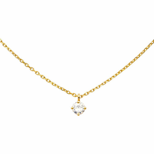 Collier Collier pendentif en or jaune 18 carats avec diamant 58 Facettes 4917523RV