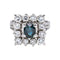 Bague 57 Bague Or blanc Saphir, Diamant 58 Facettes 4931995CN
