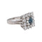 Bague 57 Bague Or blanc Saphir, Diamant 58 Facettes 4931995CN
